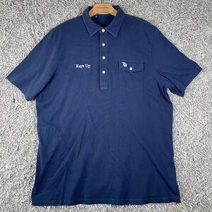 Tampa Bay Rays X Criquet Polo Shirt Men’s XL Navy Blue Pocket Polo MLB S/S